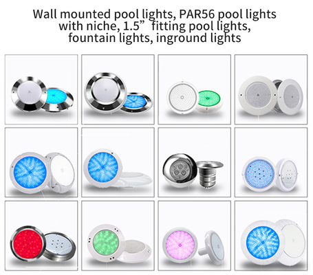 مصابيح حمام سباحة مثبتة على السطح ضد الأشعة فوق البنفسجية ، مصباح LED تحت الماء مملوء بالراتنج IP68