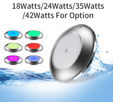 أضواء 316LSS 260MM في أحواض الألياف الزجاجية ، مصباح LED لحمام السباحة 18W