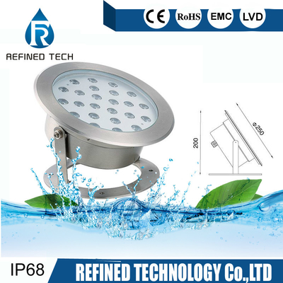 مصابيح RoHs من الفولاذ المقاوم للصدأ RGB تحت الماء ، IP68 تحت ضوء بقعة الماء