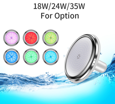 1.5 &quot;12V 24V حمام سباحة أضواء متعددة الألوان تحت الماء IP68