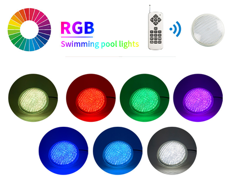 PAR56 البلاستيك RGB LED بركة ضوء استبدال نجمي 18 واط 12 فولت تيار متردد