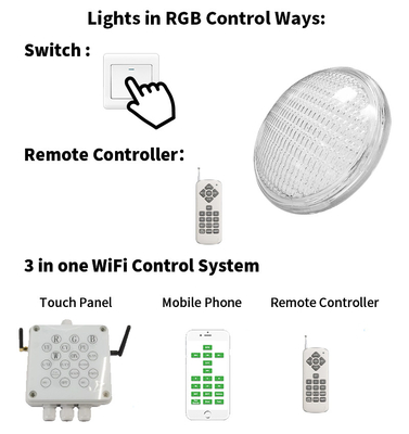RoHs RGB Pool Light جهاز التحكم عن بعد التبديل اللاسلكي متعدد الأماكن