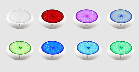 مصباح حمام سباحة LED متعدد الألوان متغير RGB مثبت على السطح