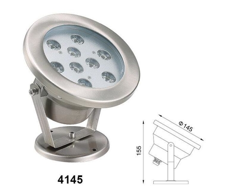145x155mm بقعة أضواء تحت الماء ، 9W الجهد المنخفض أضواء LED تحت الماء